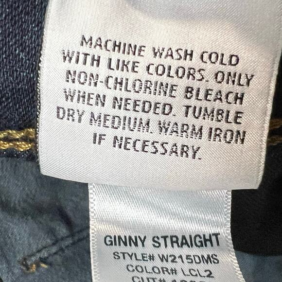 Hudson Ginny Straight Jeans Womens 28 Blue Denim Modern Low Rise USA Stretch - Picture 14 of 16